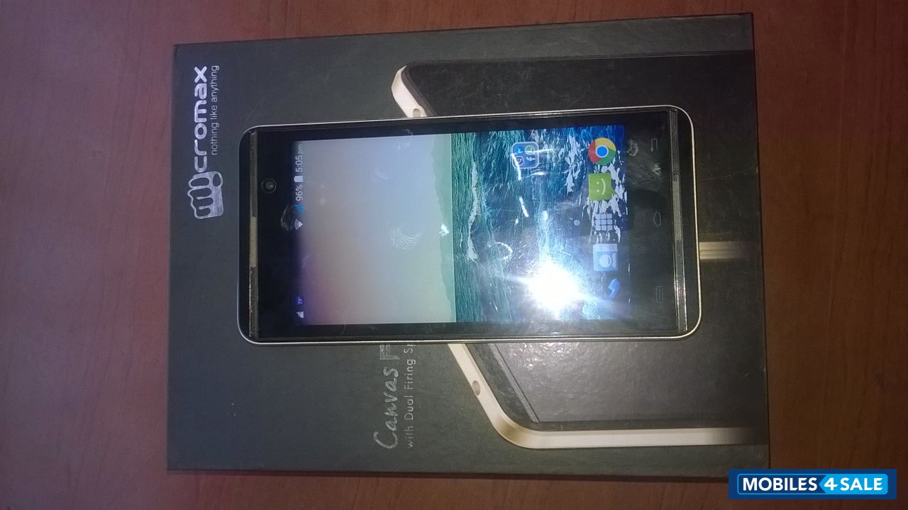 Black And Gold Micromax Canvas Fire A104