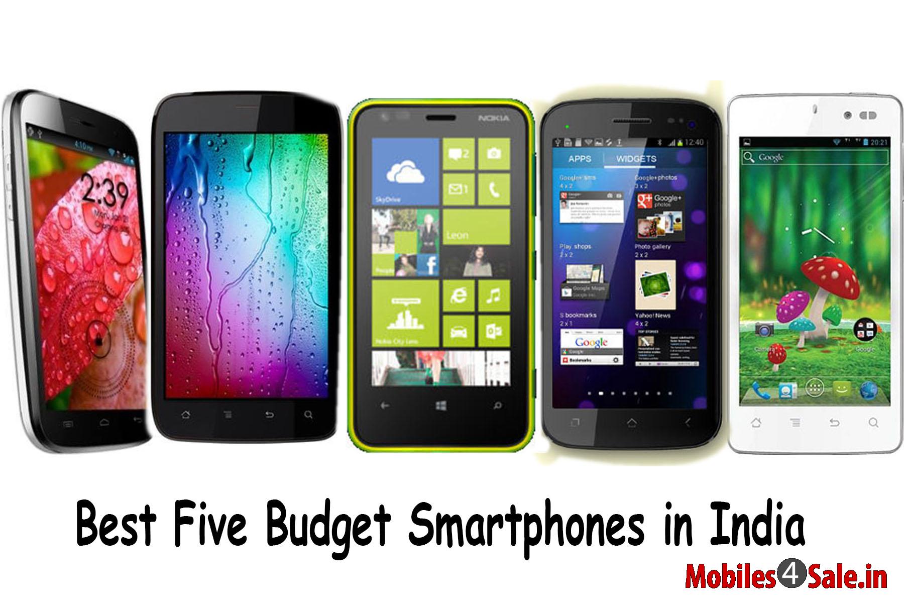 Best Five Budget Smartphones in India Mobiles4Sale