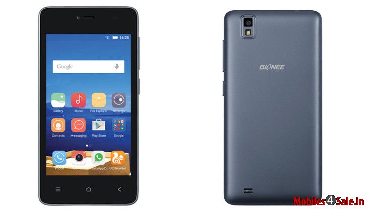 Gionee Pioneer P2 Front And Rear View
