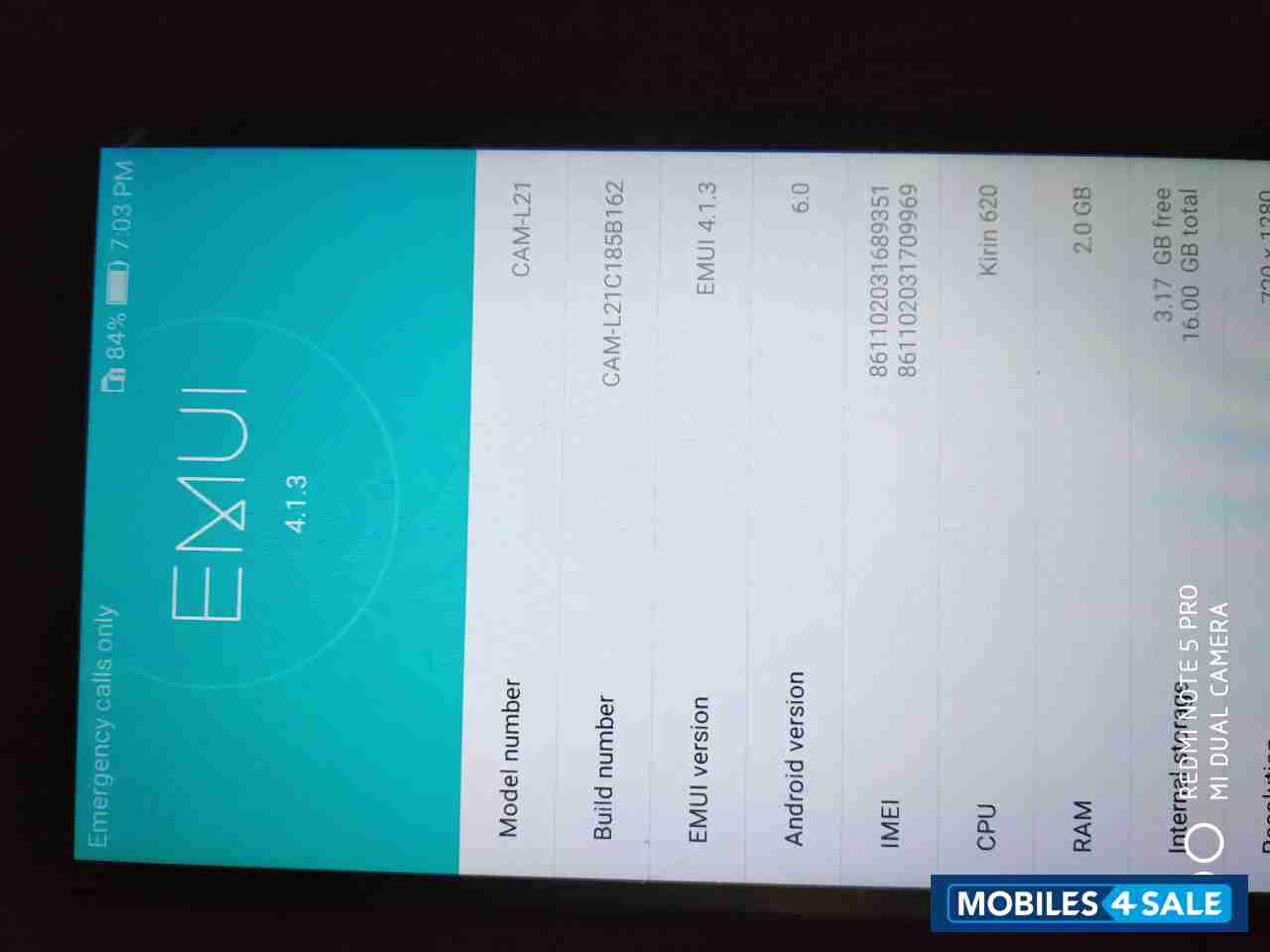 Black Huawei  CAM-L21