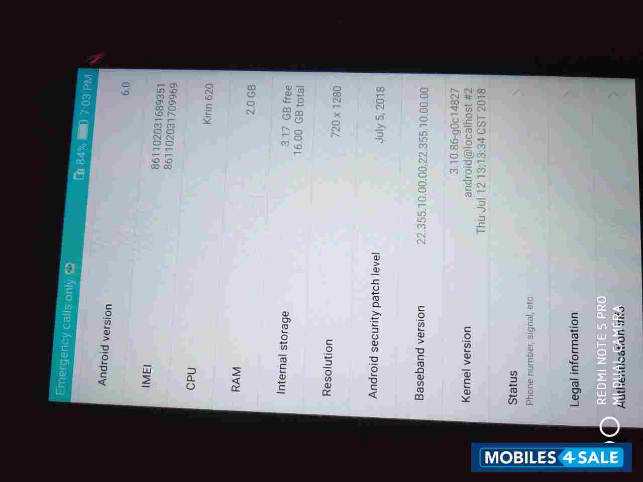 Black Huawei  CAM-L21