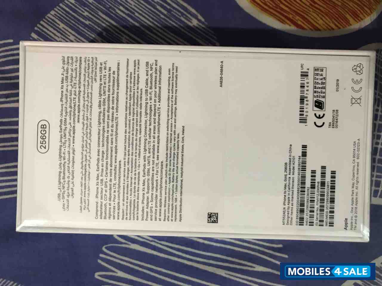 Gold Apple  Iphone xs max 256 gb