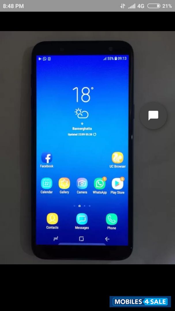 Blue Samsung  Galaxy on 6