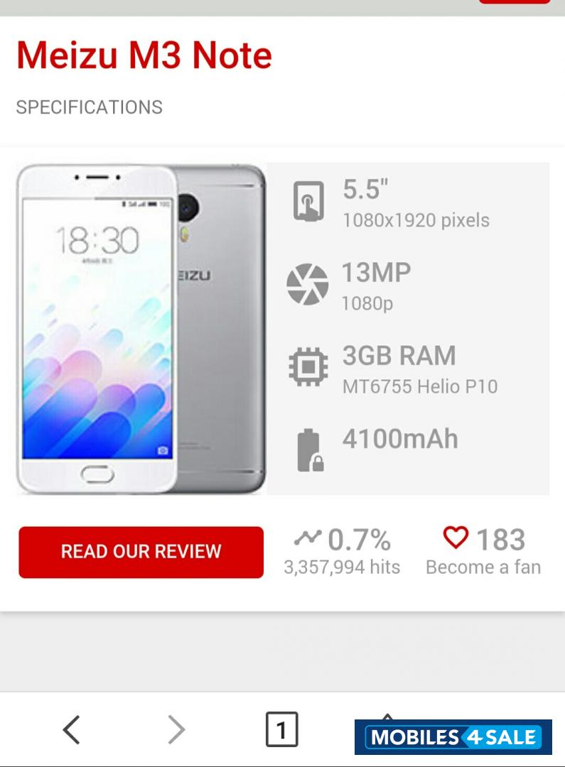 Gray Meizu L681H/Meizu m3 note