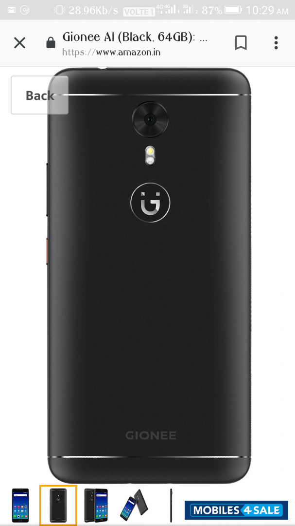 Black Gionee  A1