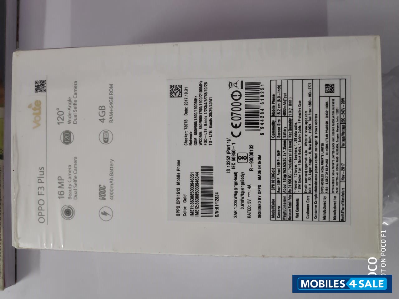 Rose Gold Oppo  F3 Plus Selfie Expert