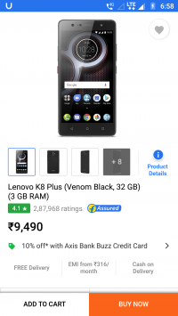 Lenovo  K8 pluse
