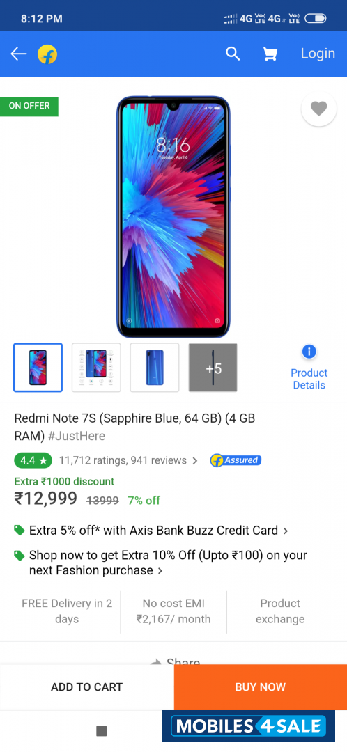 Blue Redmi  Note 7S