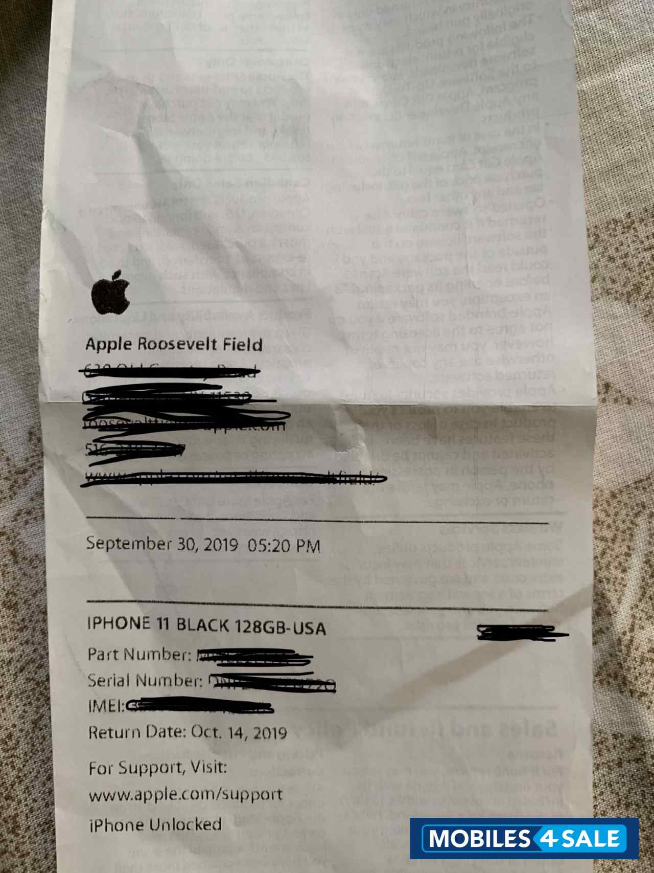 Black Apple Iphone 11 128Gb
