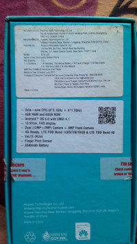 Silver Huawei  Honor 6x, 6GB RAM,64 GB INTERNAL MEMORY