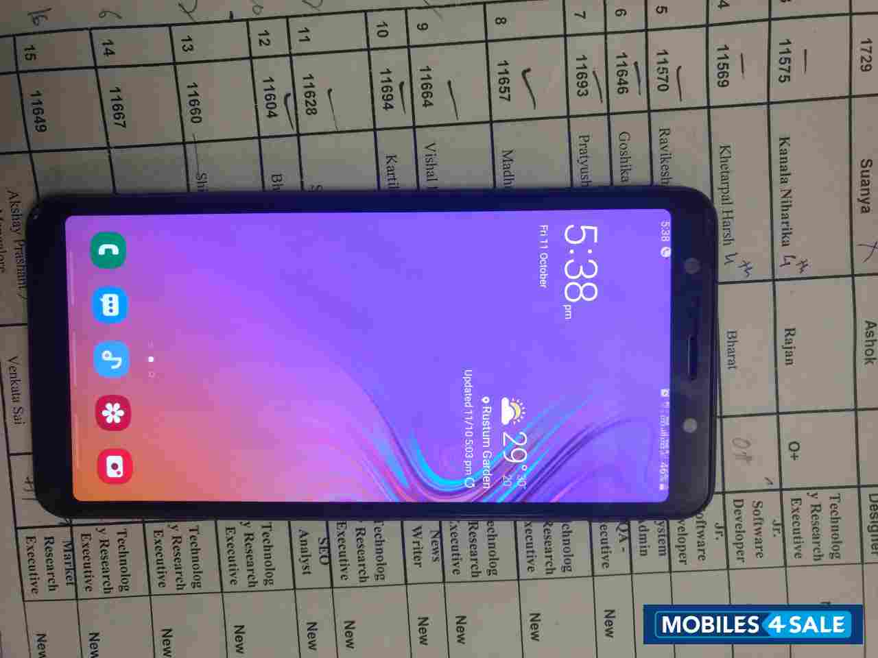 Black Samsung A-series Galaxy A7 2018