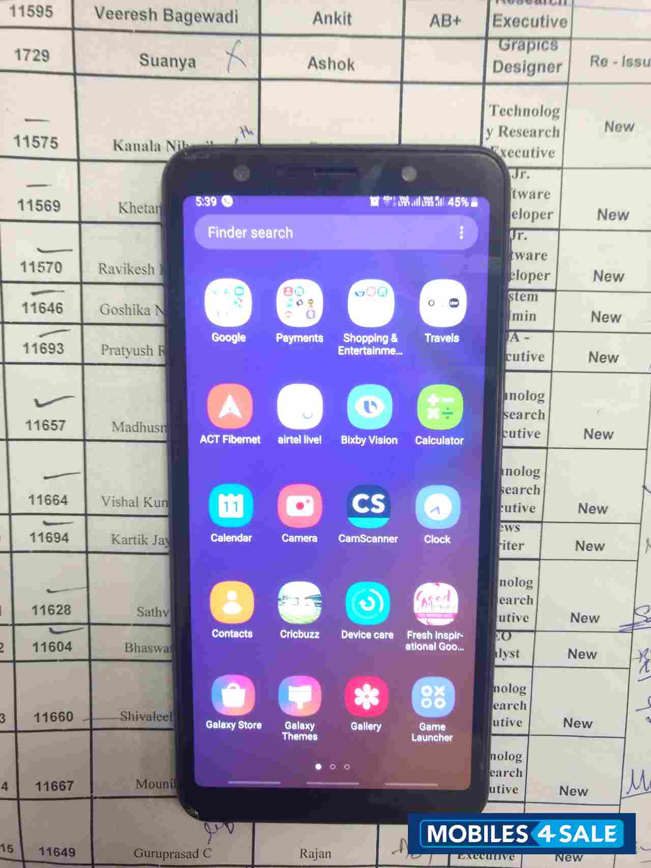Black Samsung A-series Galaxy A7 2018