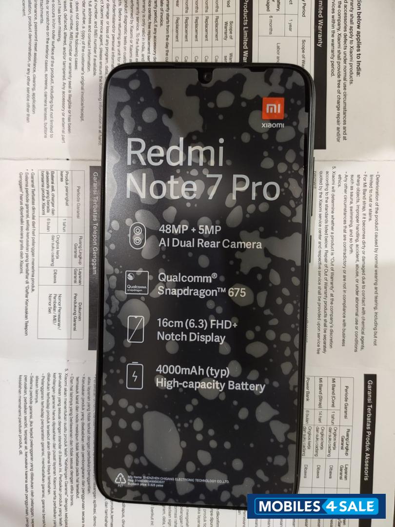 Black Redmi  Note 7 Pro