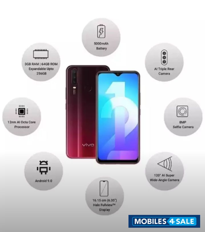 Burgundy Red Vivo  Vivo y12