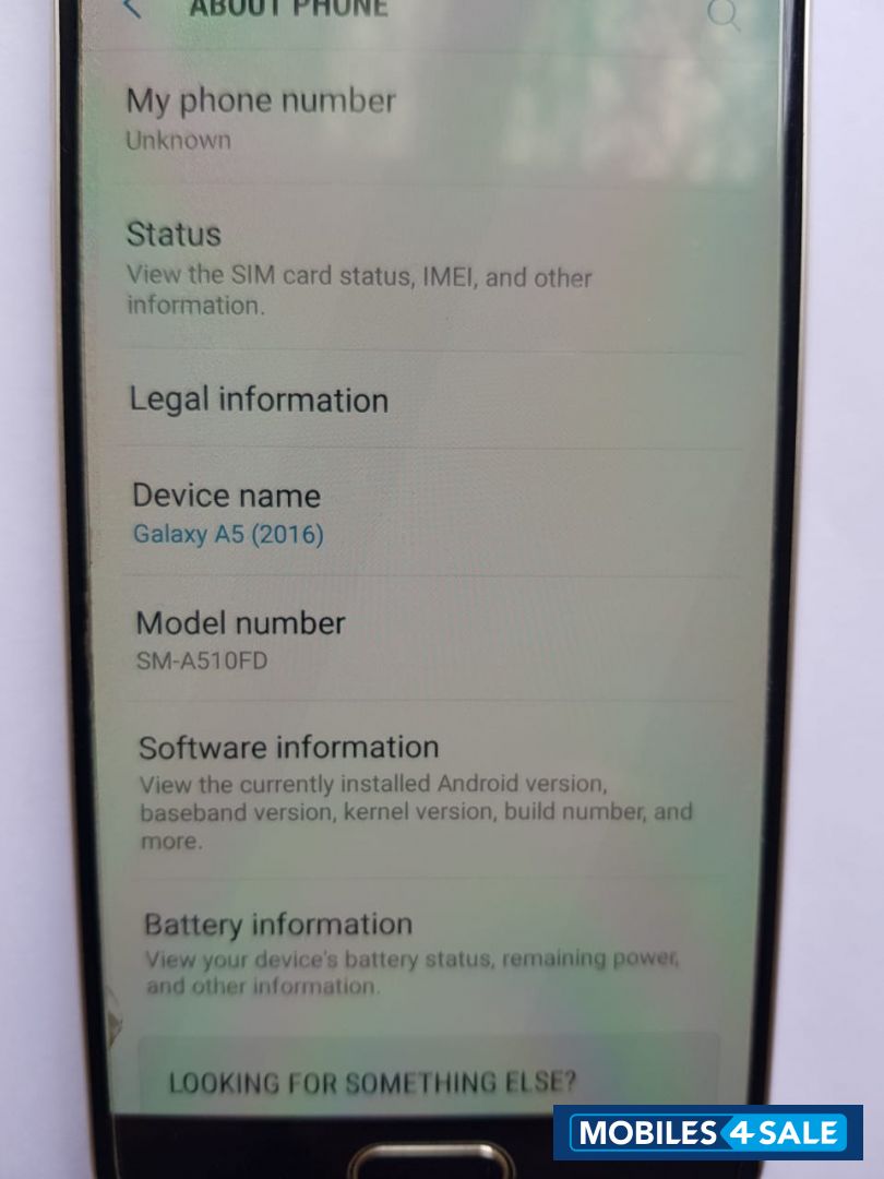 Gold Samsung Galaxy A5 2016