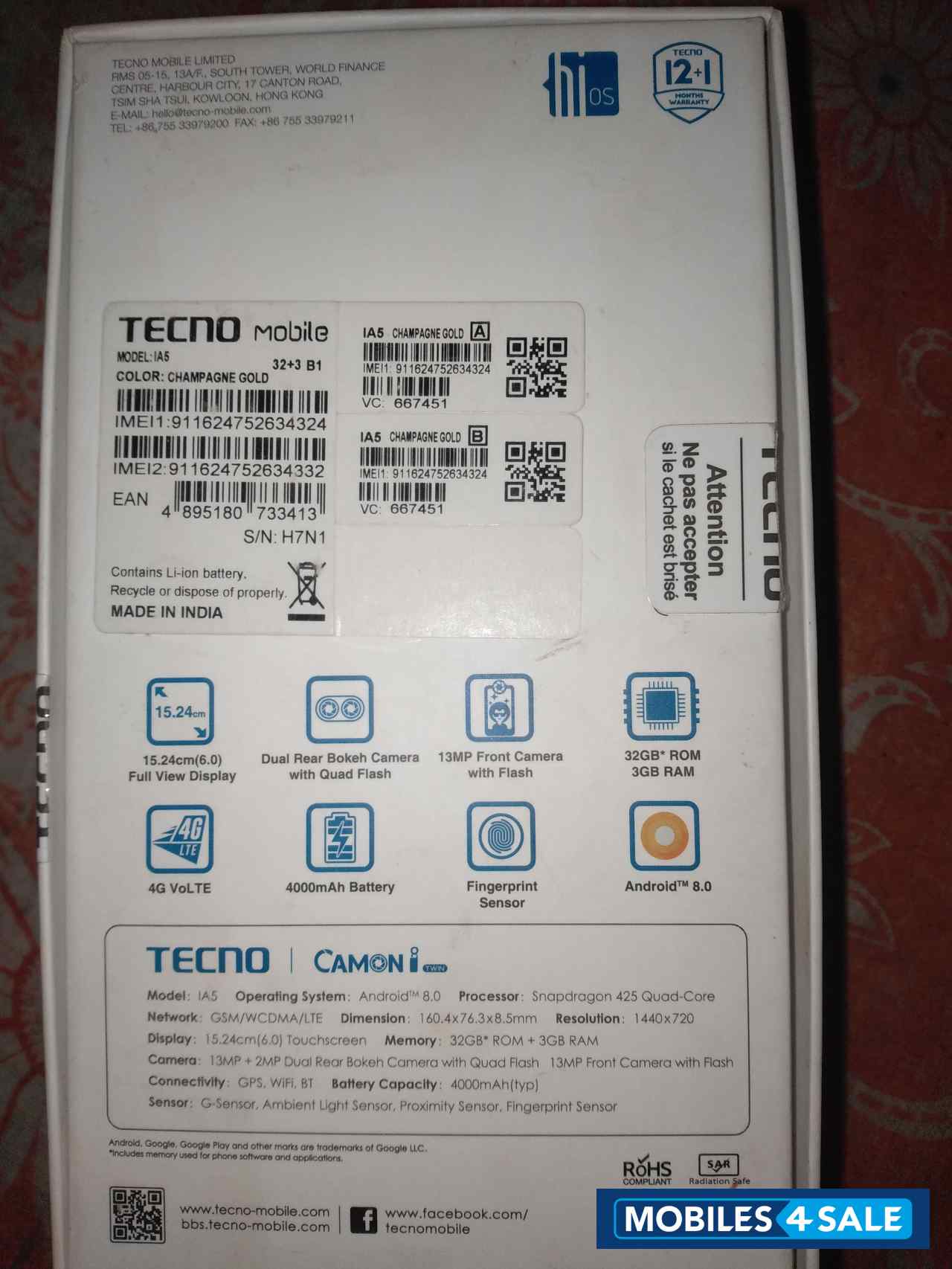 Tecno  Techno canon I twin