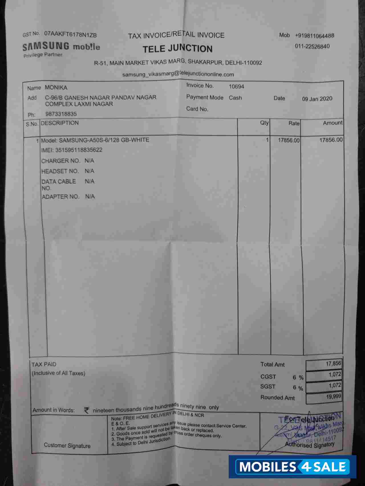 Samsung  Samsung galaxy a50s