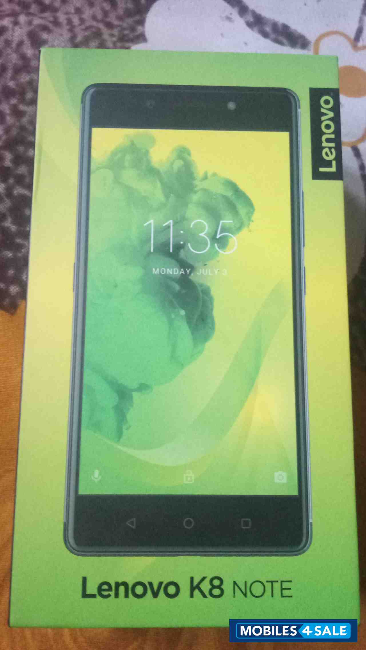 Black Lenovo  lenovo k8 note (4gb ram , 64gb rom , 4000mah battery) mobile