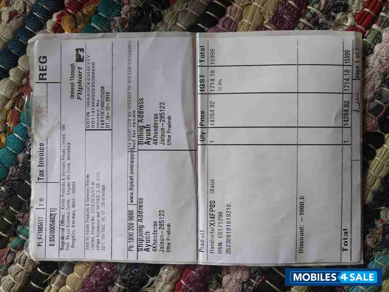 Asus  Zenfone max pro m2