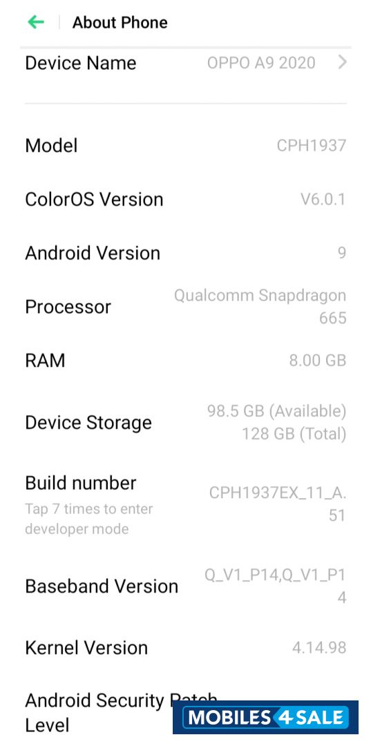 Marine Green Oppo A-series OPPO A9 2020 8gb/128gb