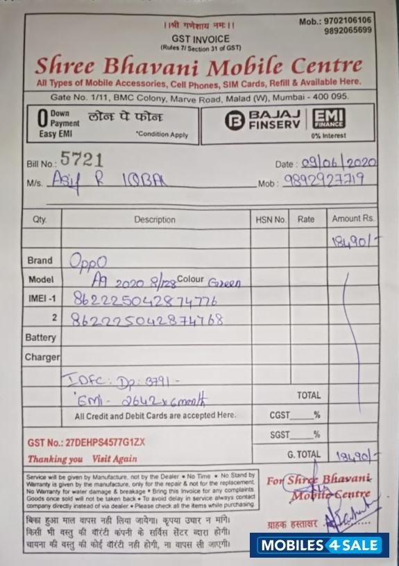 Marine Green Oppo A-series OPPO A9 2020 8gb/128gb