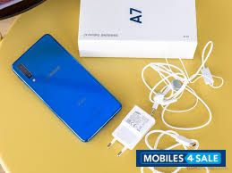 Blue Samsung  Galaxy a7 2018
