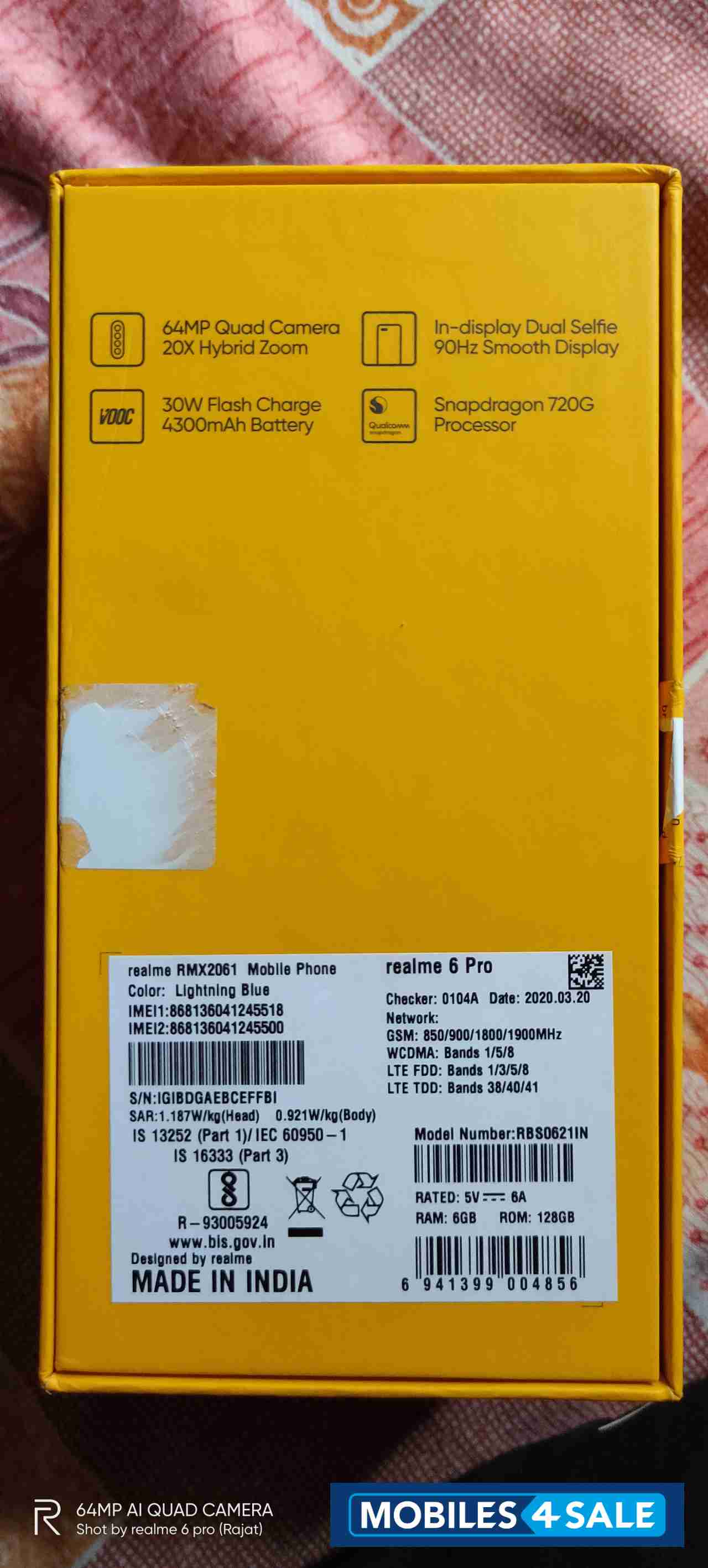 Lightning Blue Realme  Realme 6 pro