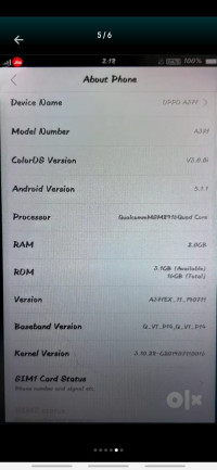 Gold Oppo  A37f