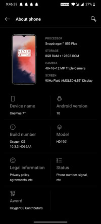 OnePlus  Oneplus 7t