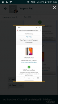 Apple  Iphone XS max