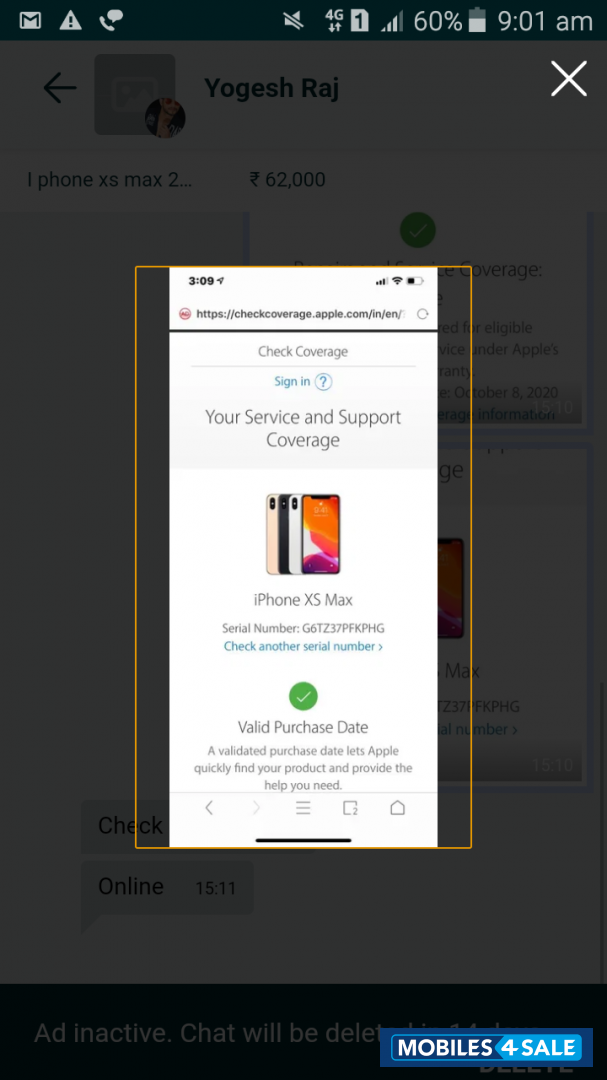 Apple  Iphone XS max