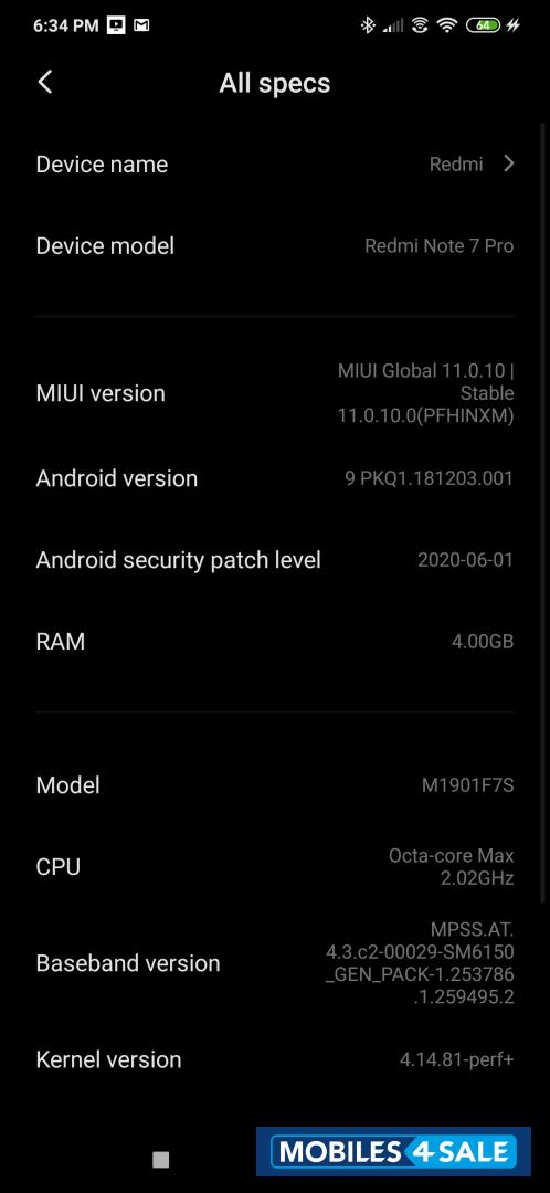 Xiaomi  Redmi Note 7 Pro