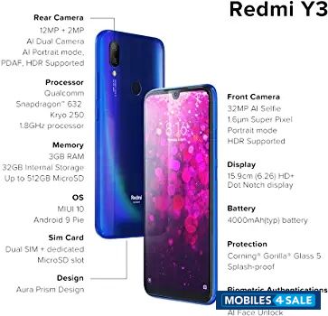 Blue Redmi  Y3