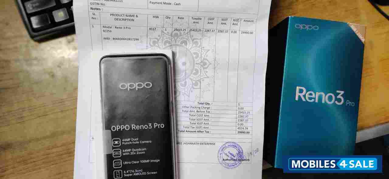 Mid Night Black Oppo Reno 3 pro 8/256 gb