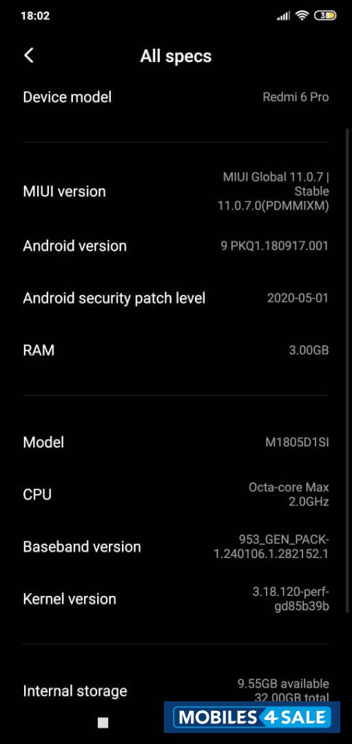 Xiaomi  Redmi 6 Pro