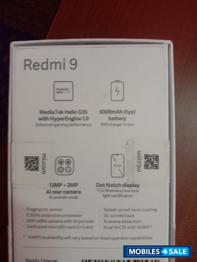 Orange Xiaomi Redmi Redmi 9