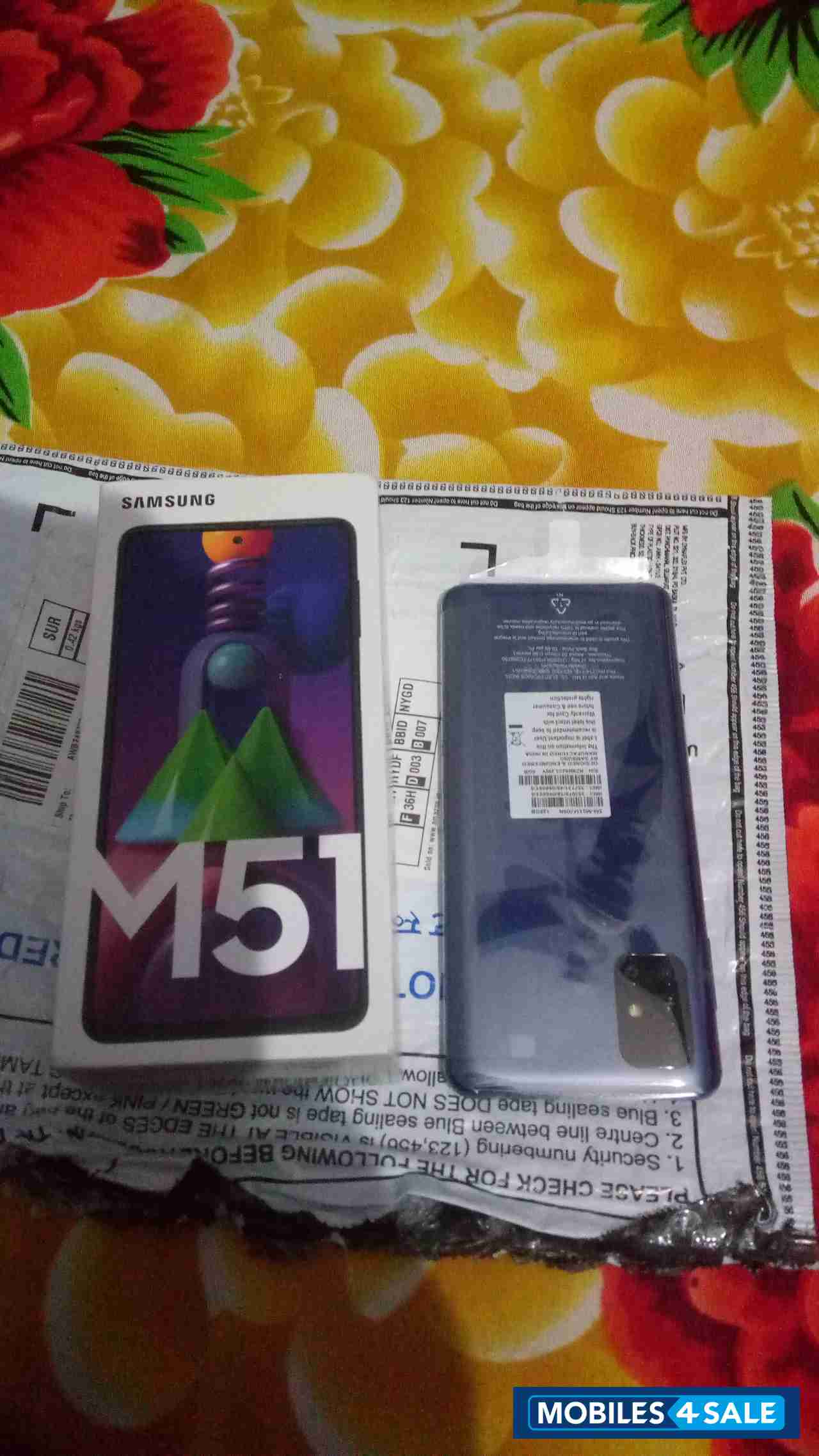 Blue Samsung  Galexy M51