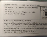 Black Samsung M-series Galaxy M01