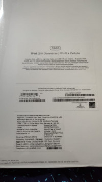 Apple  Ipad 8th Gen Wifi and cellular