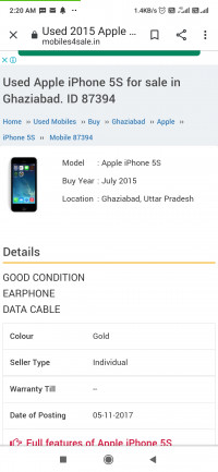 Apple  5s 16GB Health Battery 96%