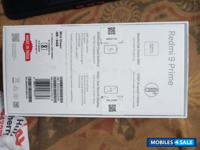 Mint Green Xiaomi  Redmi 9 Prime