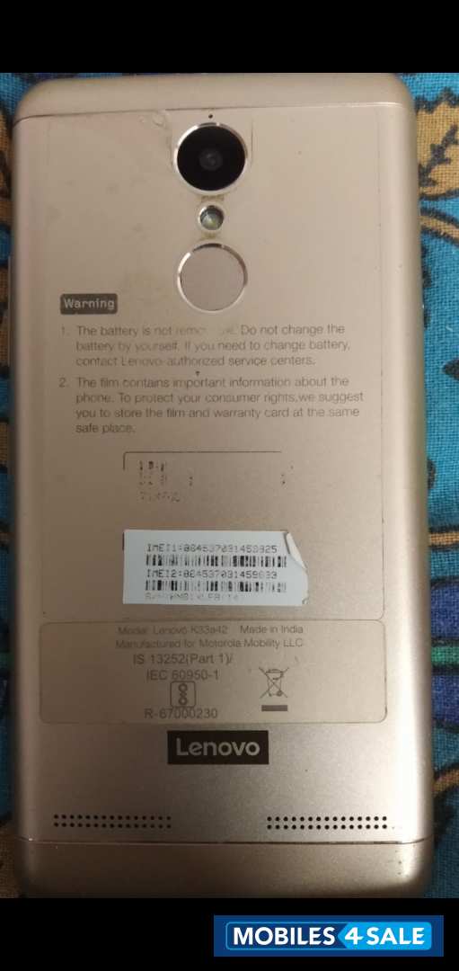 Gold Lenovo  Lenovo k6 power