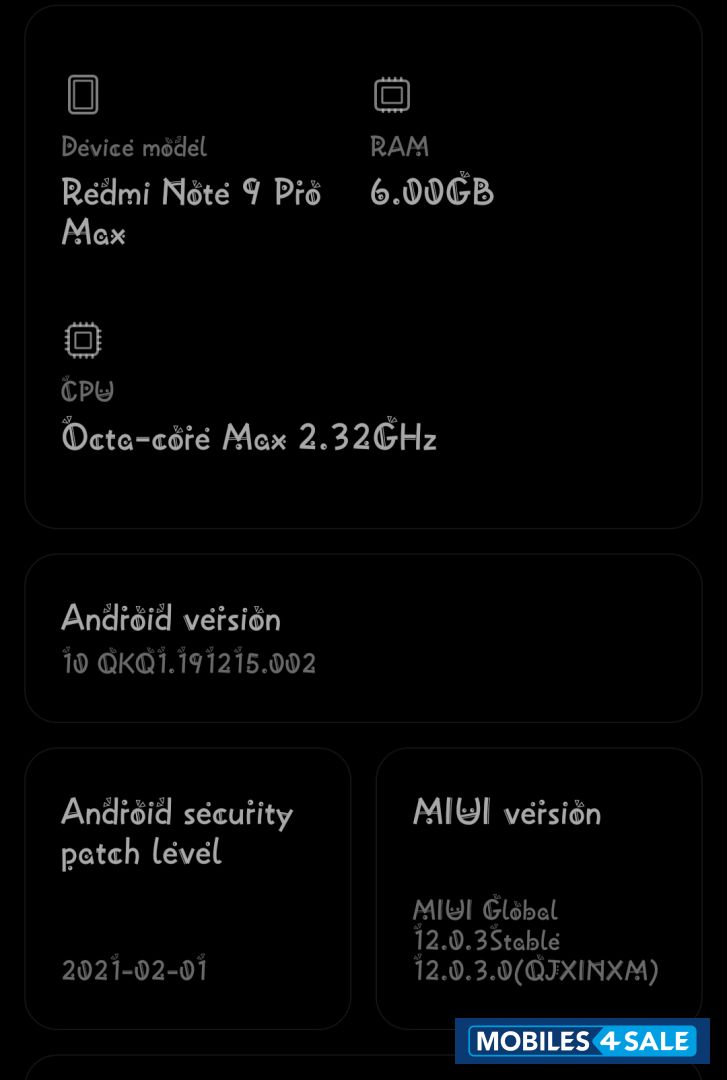 Mi-Fone Redmi note 9 pro max