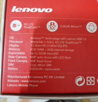 White Lenovo  Lenovo A7000