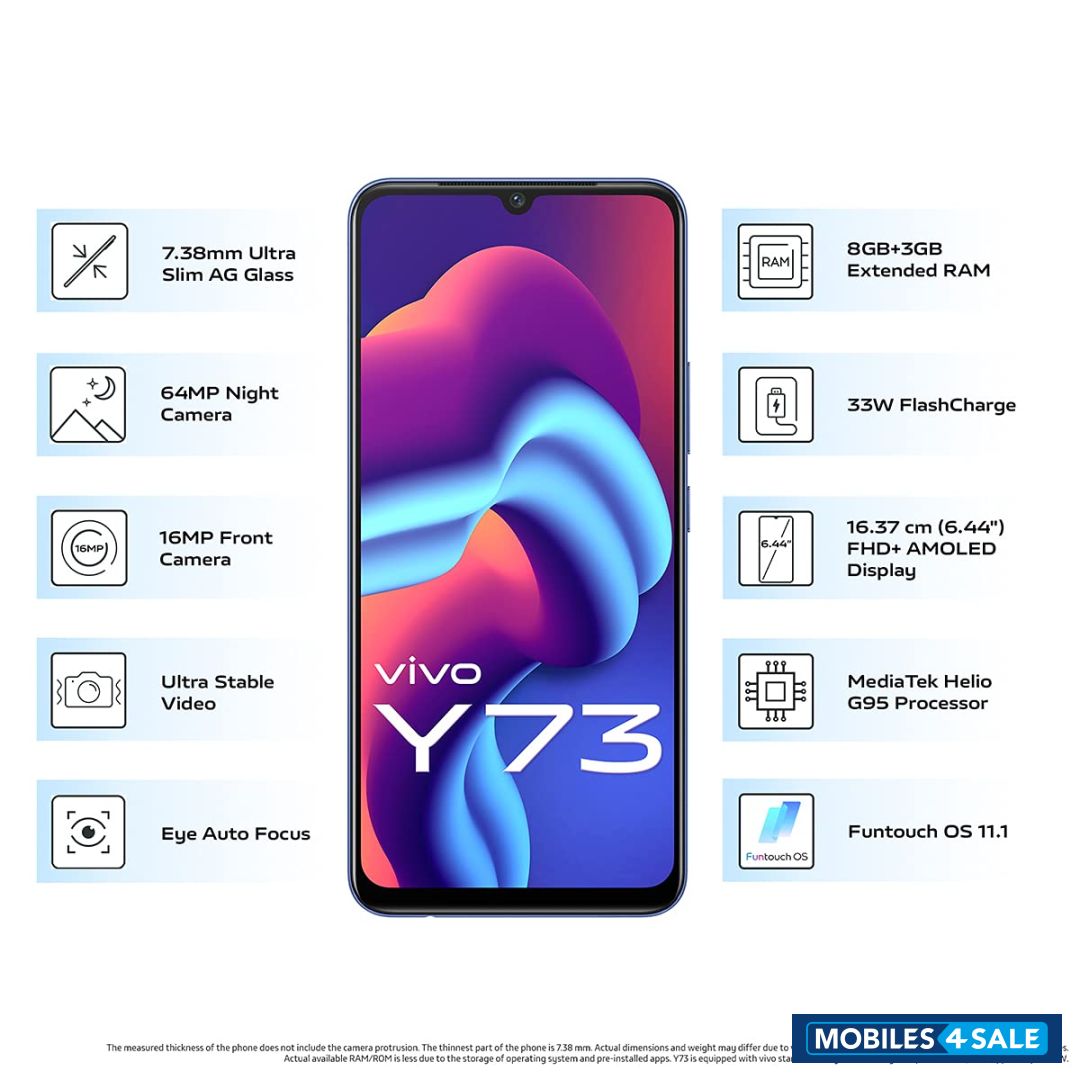 Diamond Flare Vivo Y-series y73 8gb ram/128gb Storage