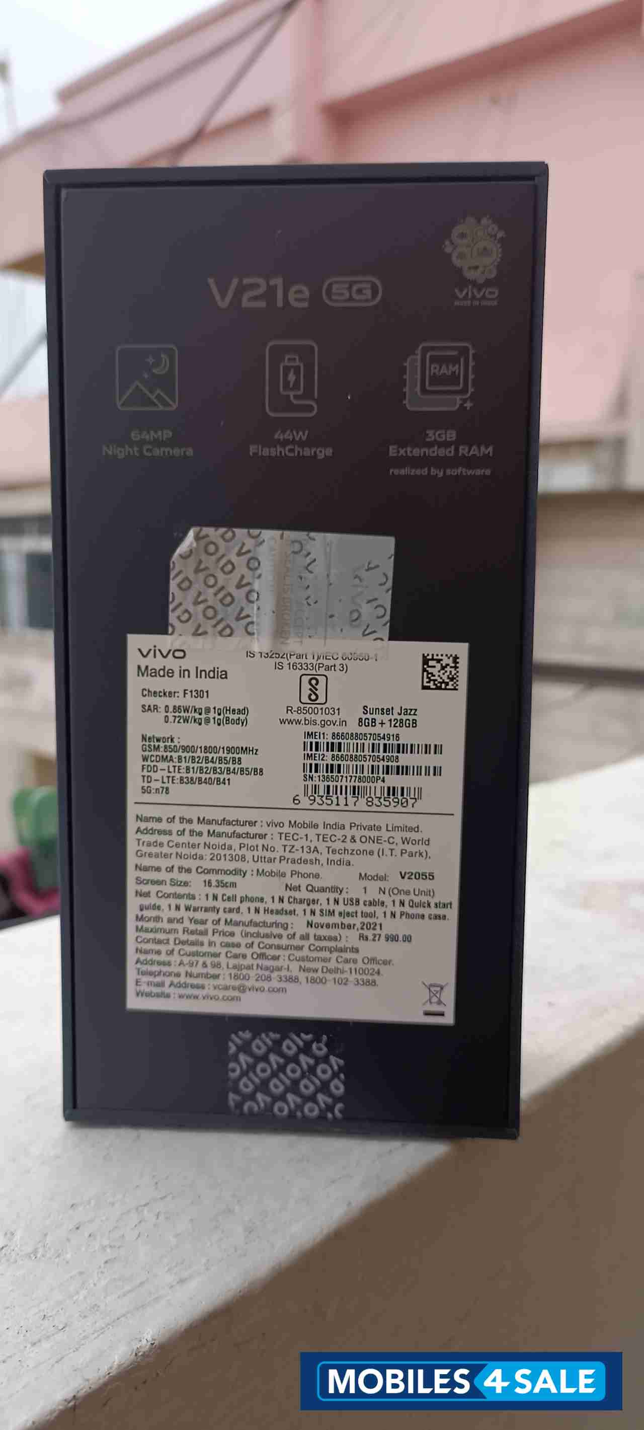 Vivo Vivo V21e 5g 8/128gb