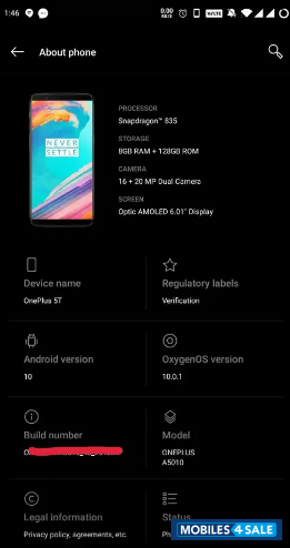 OnePlus oneplus 5t 8/128gb
