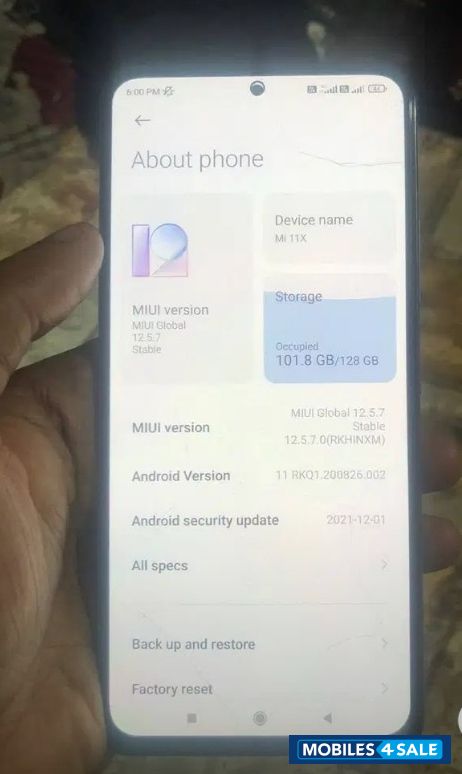 Redmi  Mi 11X 5G 6g 128gb