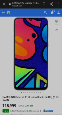 Black Samsung  Galaxy F41