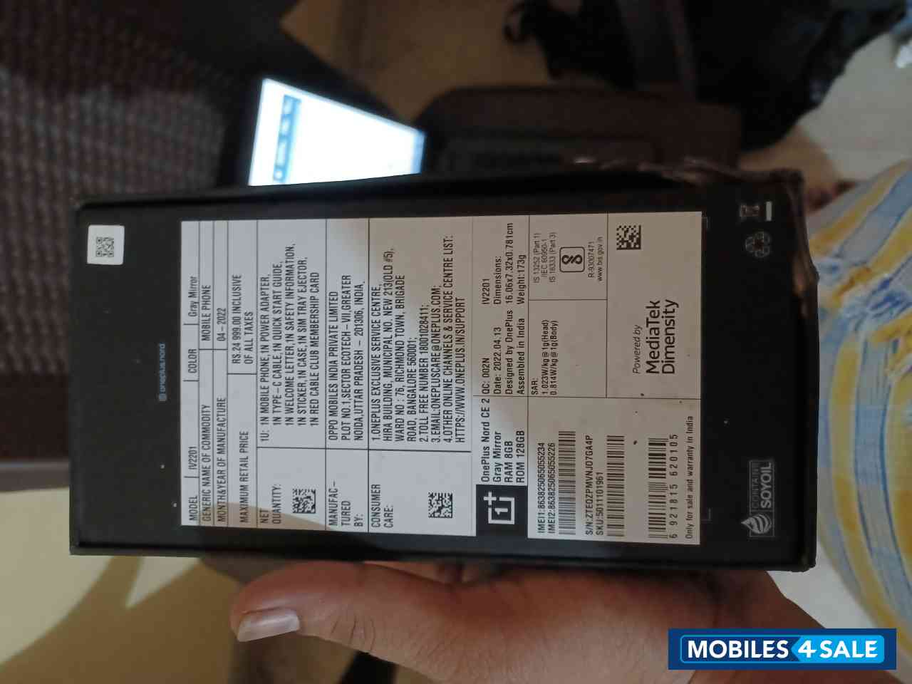 OnePlus  Nord ce 2 5g 8GB RAM 128 GB Storage